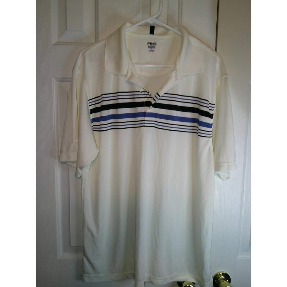 PING Golf Polo Shirt‎ Performance Dynamics Striped Athletic XL